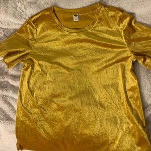 Yellow/gold Old Navy velvet top